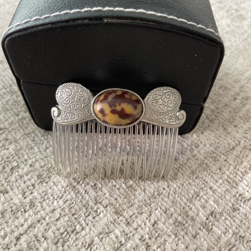 Vintage Silver Hair Comb